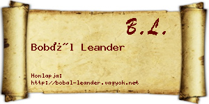 Bobál Leander névjegykártya
